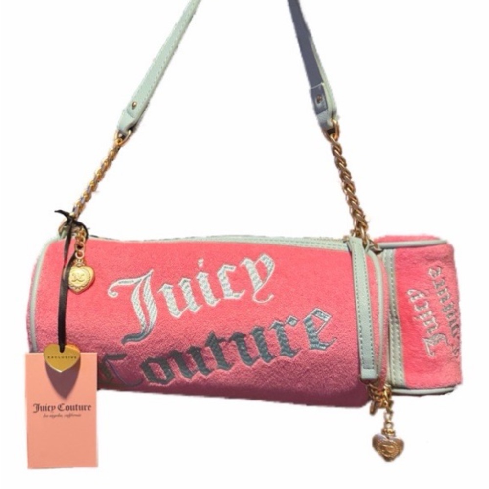 BNWT RARE & HTF Juicy Couture Pink Lemonade Barrel Bag